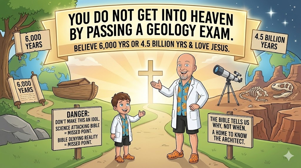 Illustration symbolizing the bottom line message of the age of the earth debate